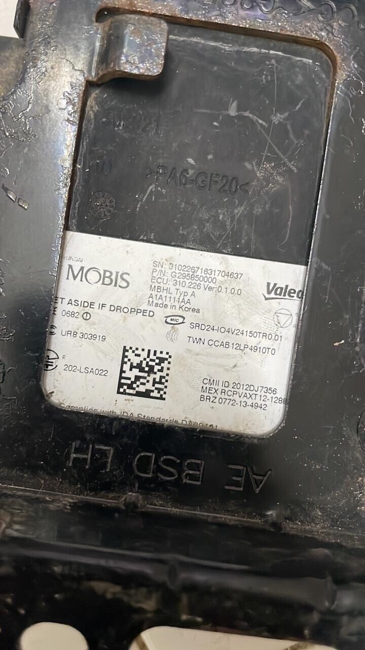Hyundai Ioniq 2018 Rear Left Radar Spot Assist Sensor 95811G2000