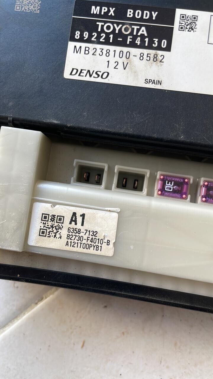 Toyota C-HR 2019 Multiplex Body Control Comfort Module Unit ECU MPX 89221F4130