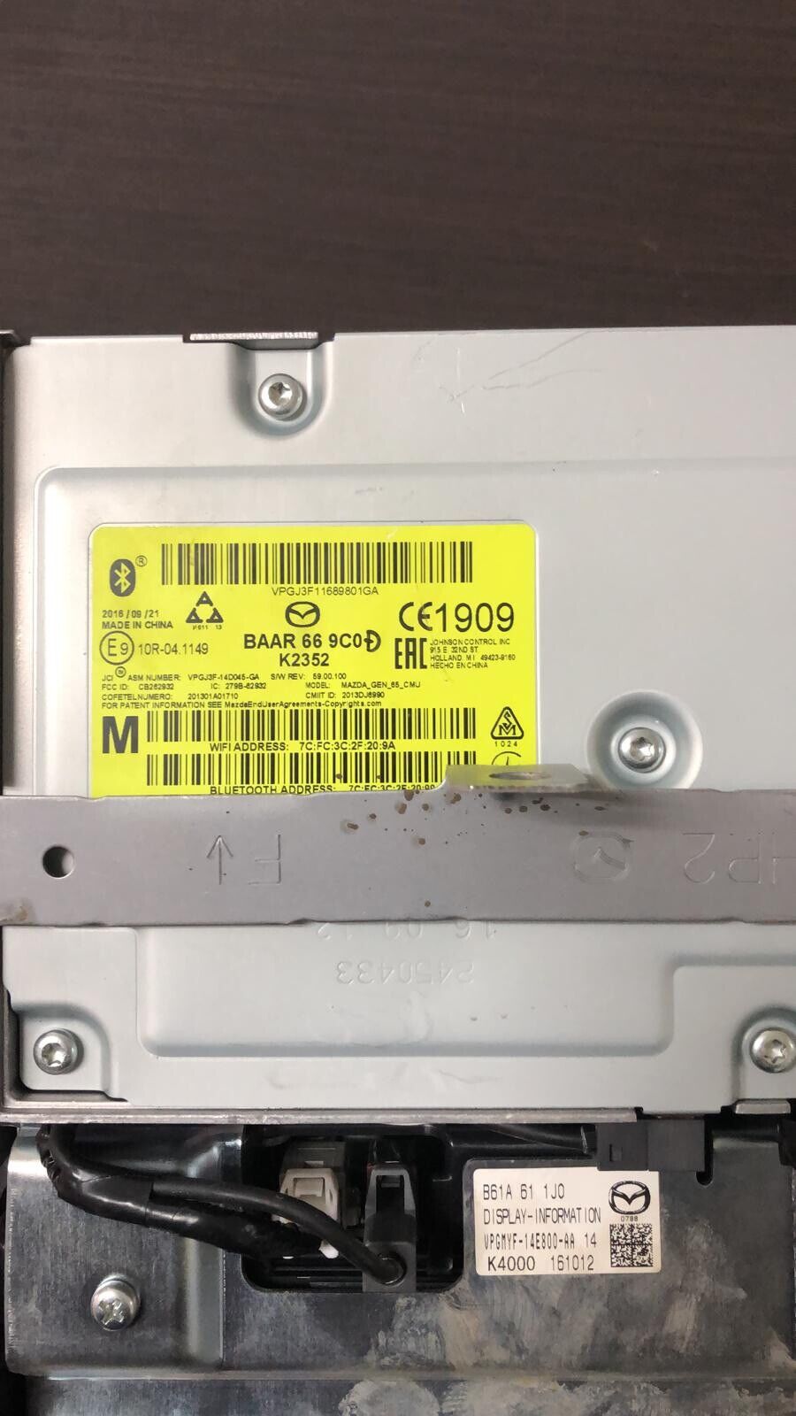 MAZDA 3 2014-2018 original GPS NAVIGATION DISPLAY Informations & center console