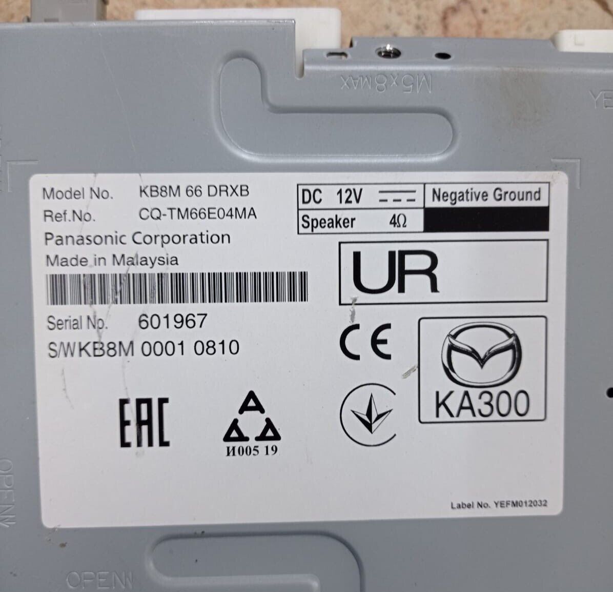 Mazda CX5 2021 2022 OEM ECU tuner auto visual Module Control KB8M66DRXB