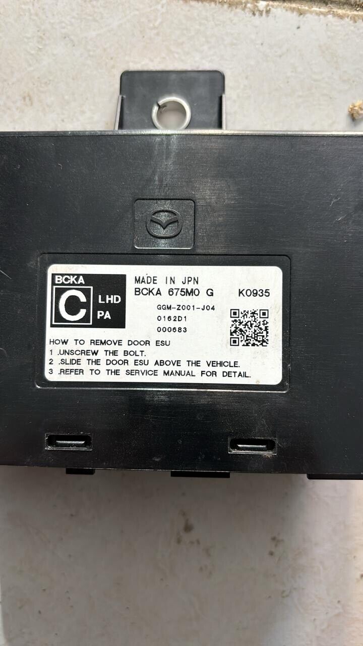 Mazda 3 2020 2023 OEM Passenger Right Door control unit ESU BCKA675MO G K0935