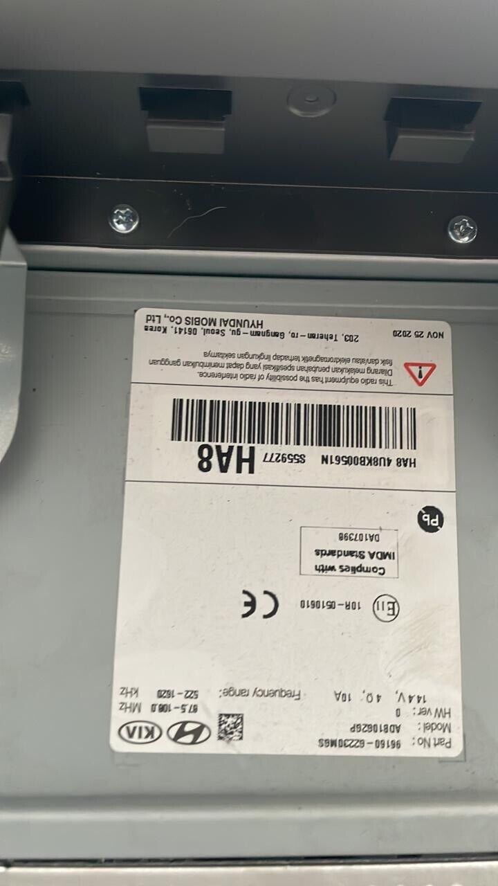 Hyundai Ioniq 2019 2021 OEM Head Unit Touch screen GPS Radio MP3