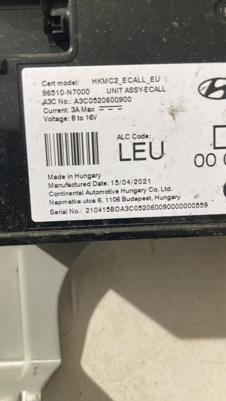 Hyundai Tucson 2021 2023 OEM ECall control unit HKMC2 96510N7000