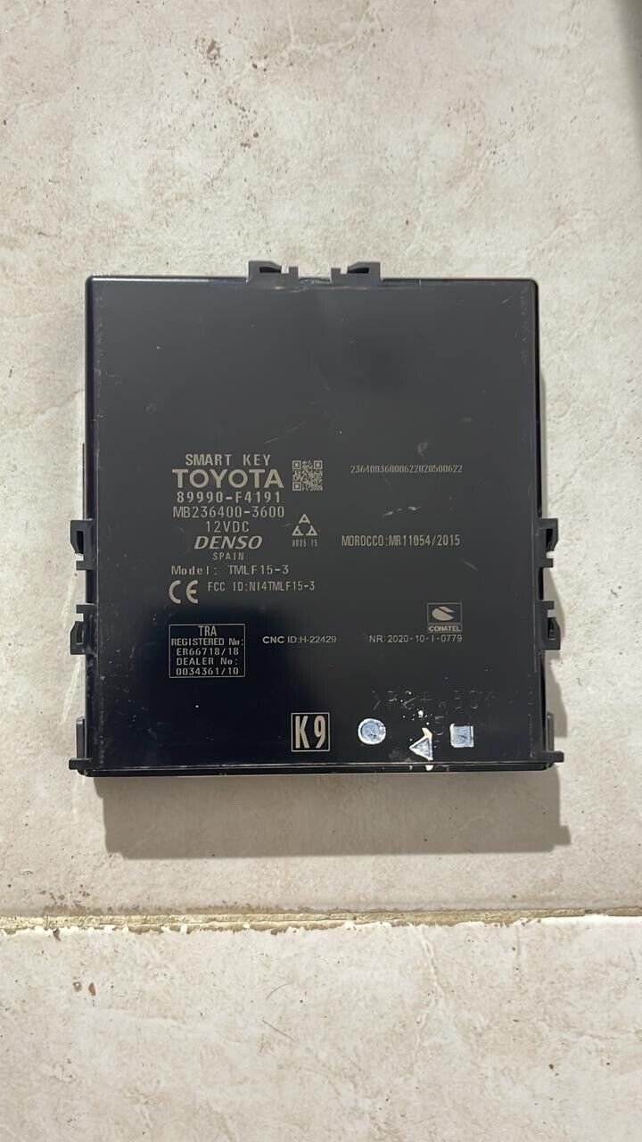 toyota CHR 2017 2022 OEM keyless Smart Control OEM 89990F4191 K9