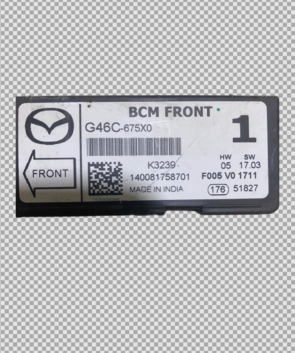 BCM FRONT MODULE MAZDA 6 G46C-675XO