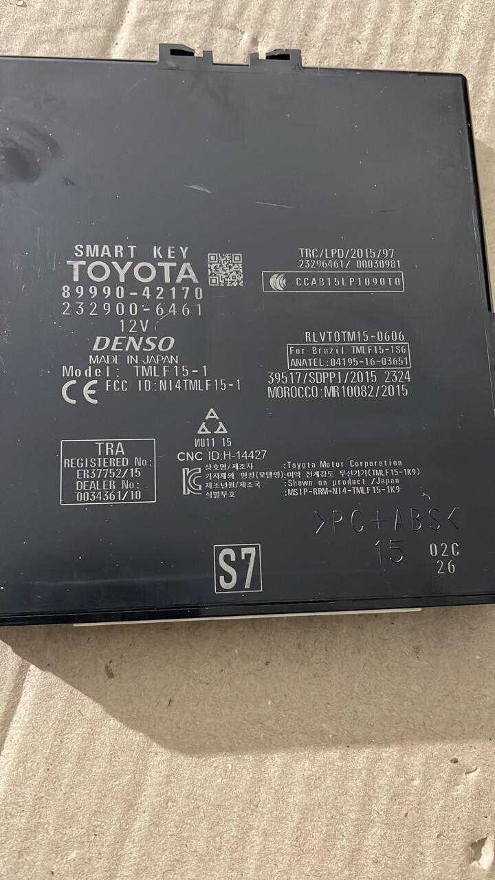 Toyota RAV4 2018 2022 OEM Smart key control unit 8999042170 8999042310