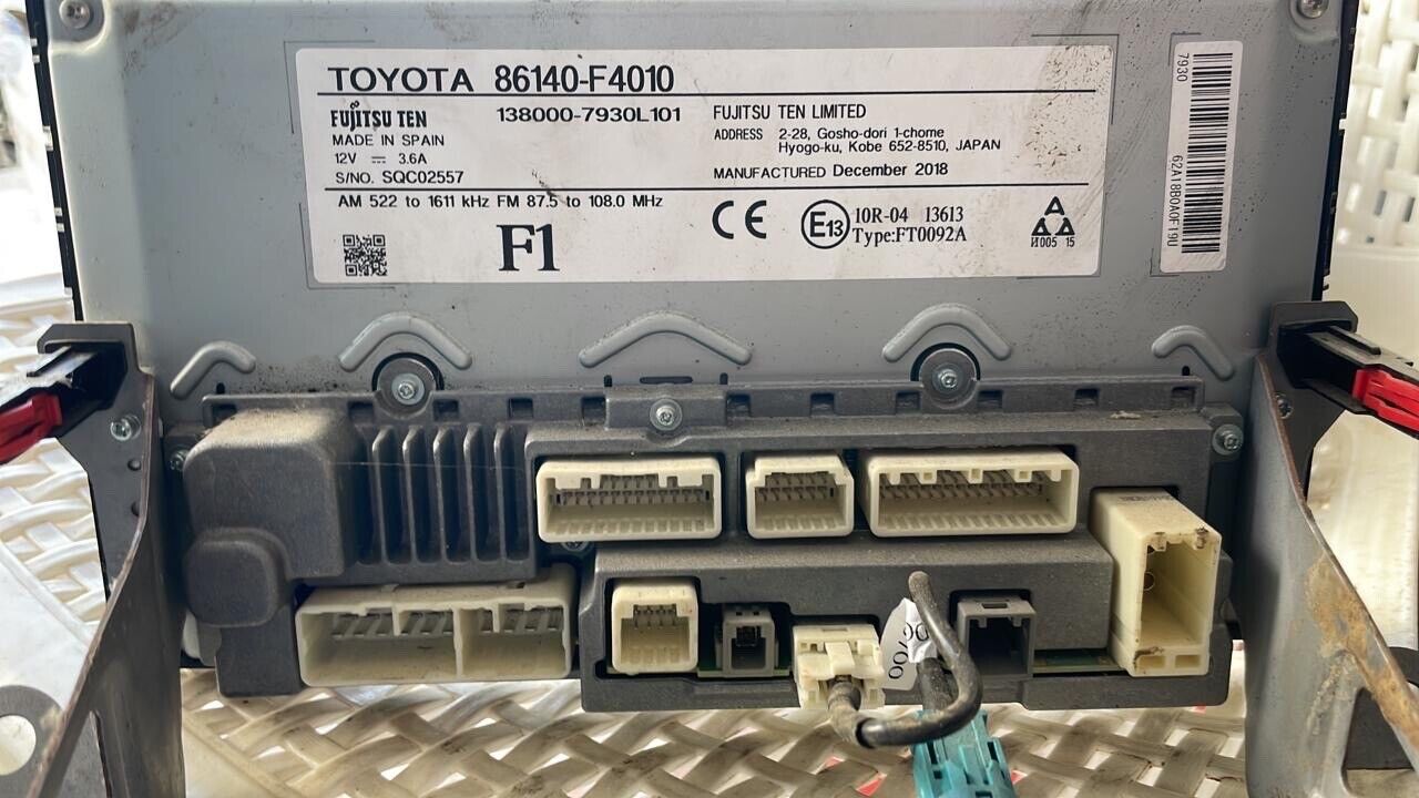 Toyota CHR 2017 2019 head unit radio touch screen 86140F4010