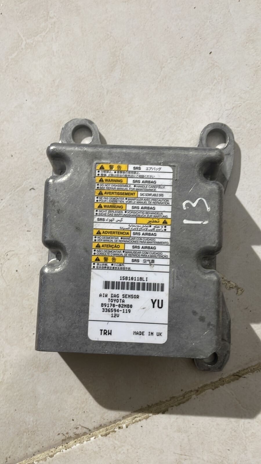 Toyota Corolla 2019 2022 OEM bag control unit 8917002N80 YU