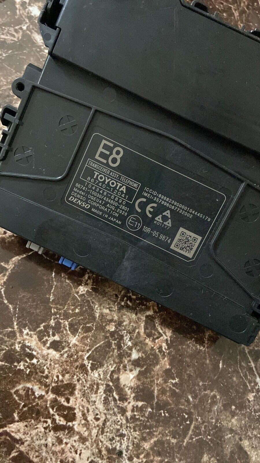 Toyota Corolla 2019 2020 Transceiver Telephone module part number 8674012041