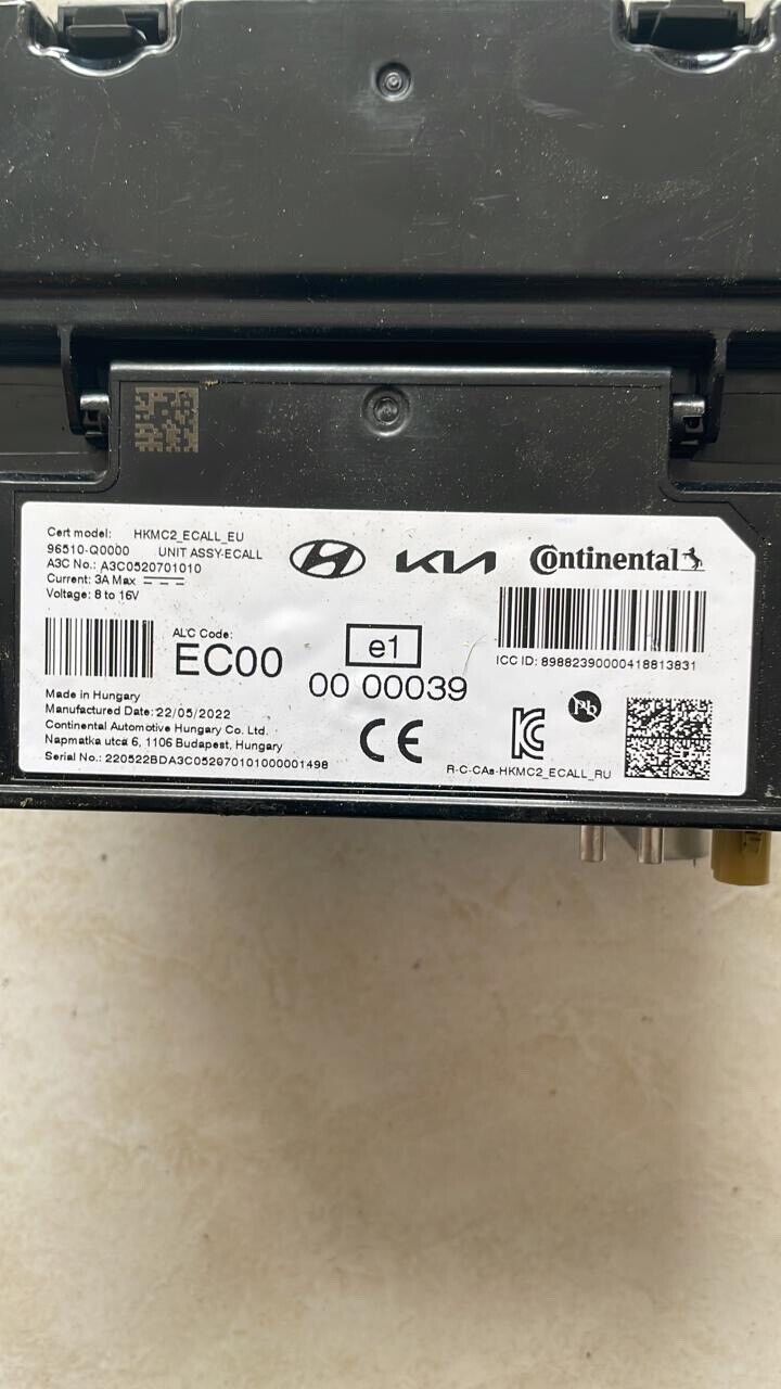 Hyundai I20 2021 2023 OEM ECall control unit 96510Q0000