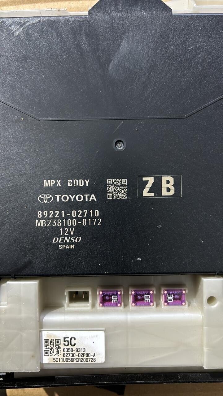 Toyota Corolla 2019 2022 Multiplex Body Control Comfort Unit 8922102710 ZB