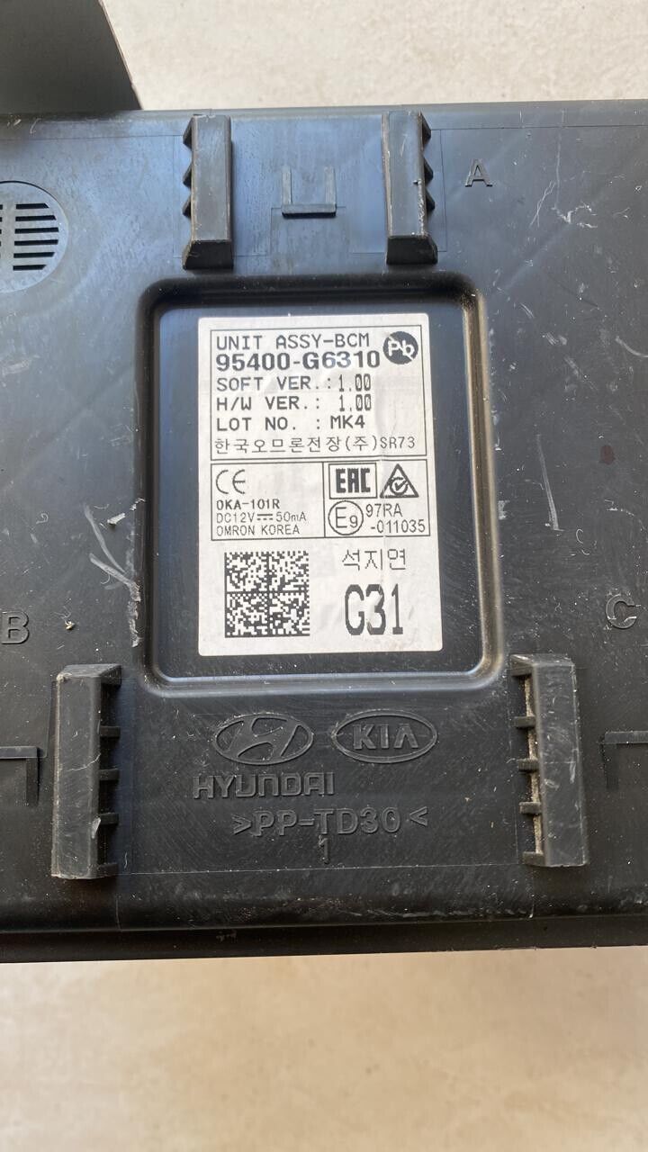 Kia Picanto 2017 2020 OEM BCM body control unit 95400G6310 G31