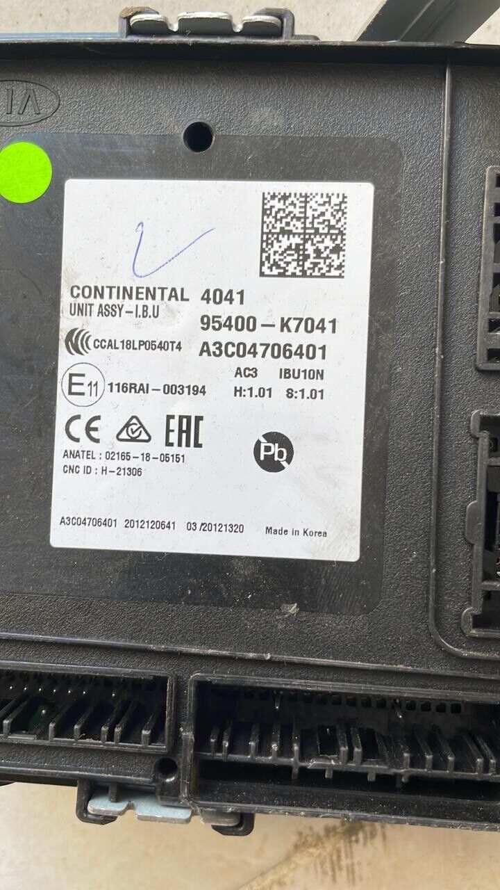 Hyundai i10 2020 2022 OEM IBU control unit 95400K7041 4041