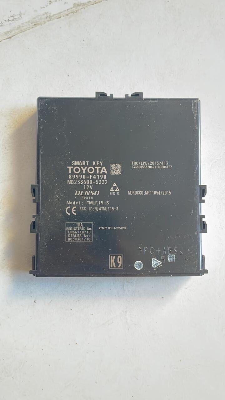 toyota CHR 2017 2022 keyless Smart Control OEM 89990F4190