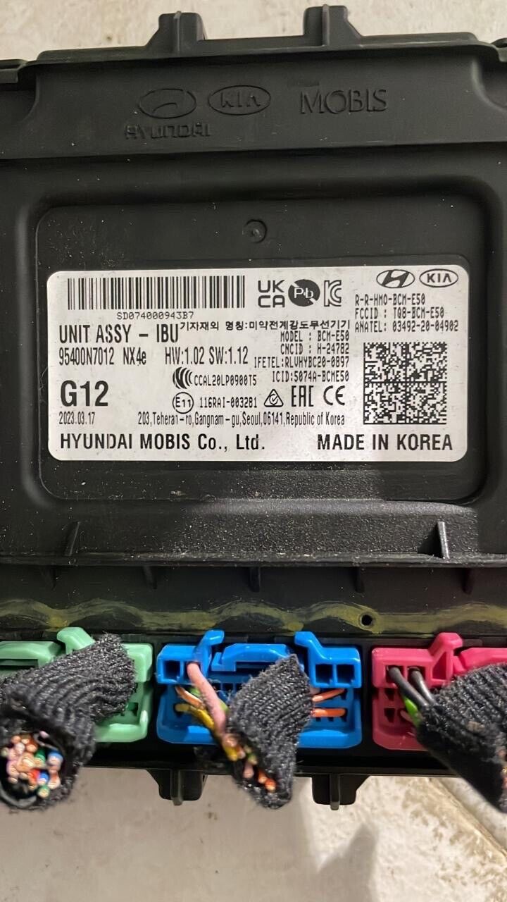 Hyundai Tucson 2021 2023 OEM BCM body control unit 95400N7012 G12