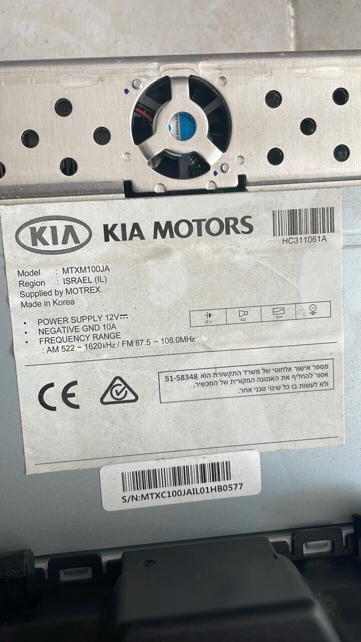 Kia picanto 2018 2021 OEM head unit Radio touchscreen MTXM100JA Original