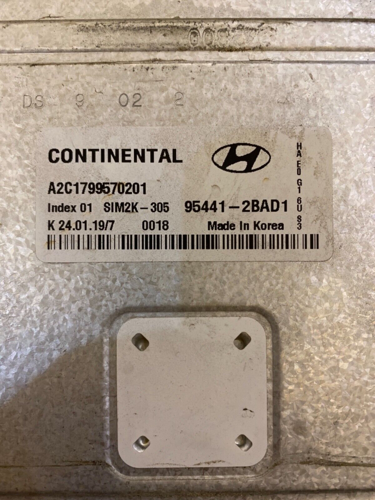 HYUNDAI IONIQ ENGINE Module CONTROL UNIT A2C1799570201 954412BAD1 & 95441-2BBD1