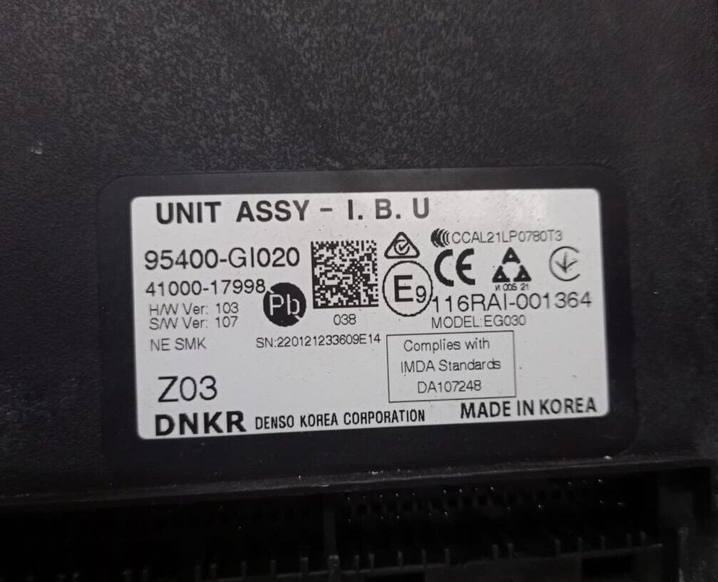 Hyundai ioniq5 2022 2023 IBU ASSY smart key unit 95400GI020