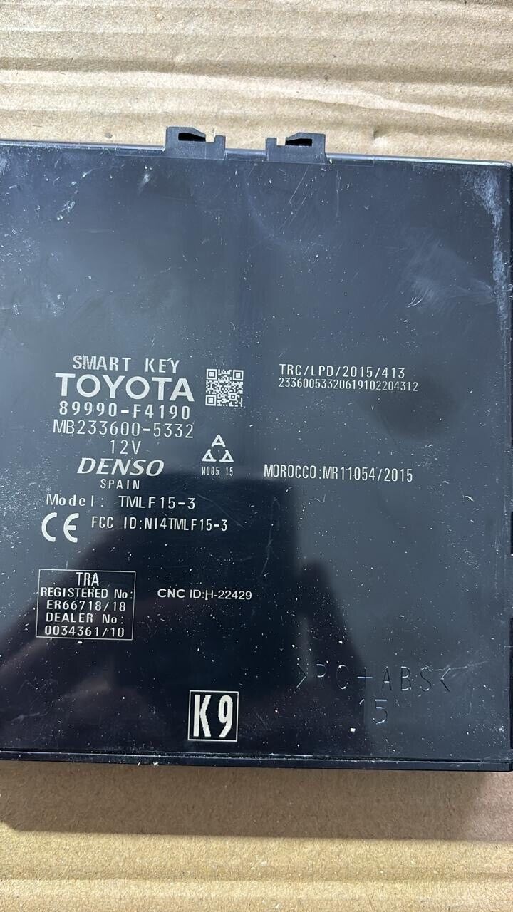 toyota CHR 2017 2022 OEM keyless Smart Control OEM 89990F4190 K9