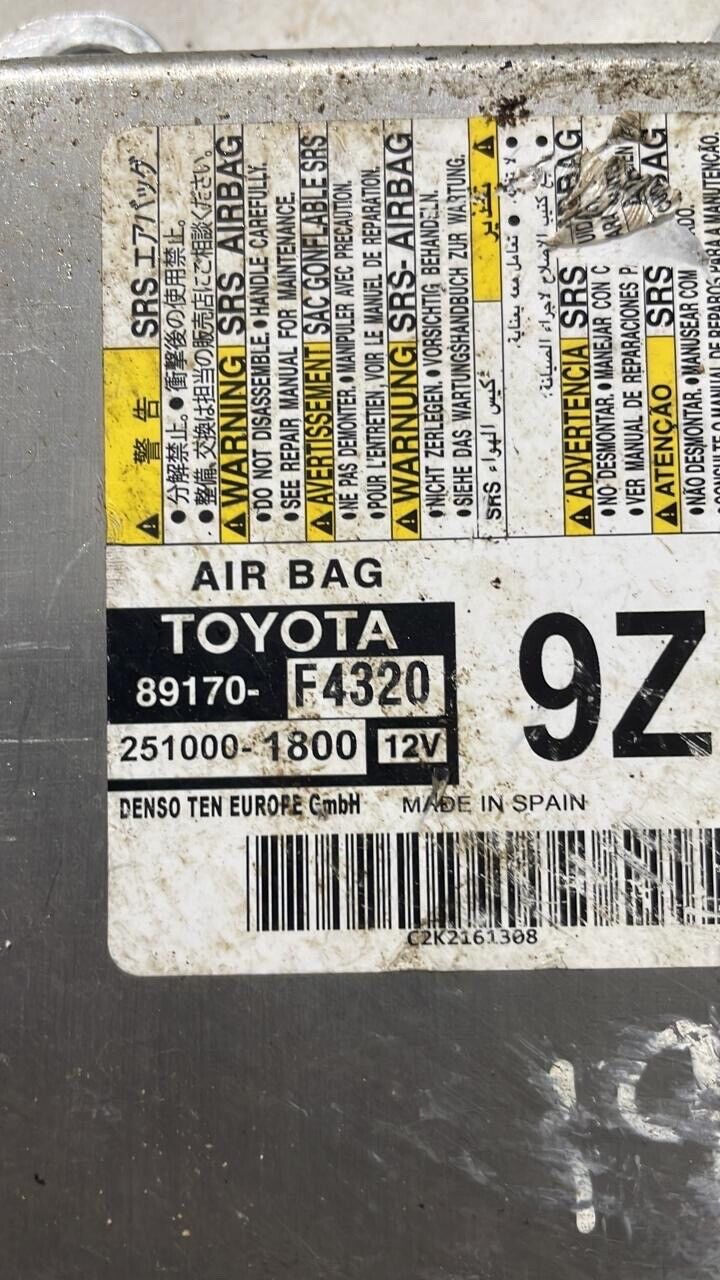 Toyota CHR 2017 2021 OEM Sensor Control Unit Bag Control 89170F4320 9Z