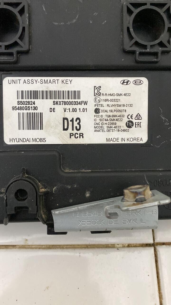 Hyundai ioniq 2019 2021 ASSY smart key Unit 95480G5130 D13 PCR