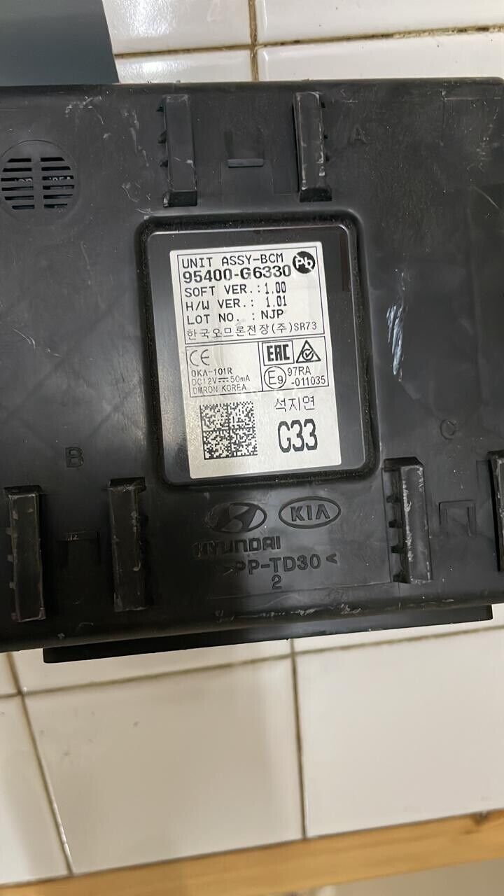 Kia picanto 2019 2022 OEM BCM body control unit 95400G6330 G33