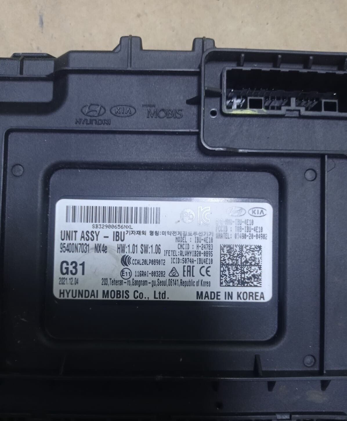 Hyundai Tucson 2021 2023 OEM IBU BCM body control unit 95400N7031 G31