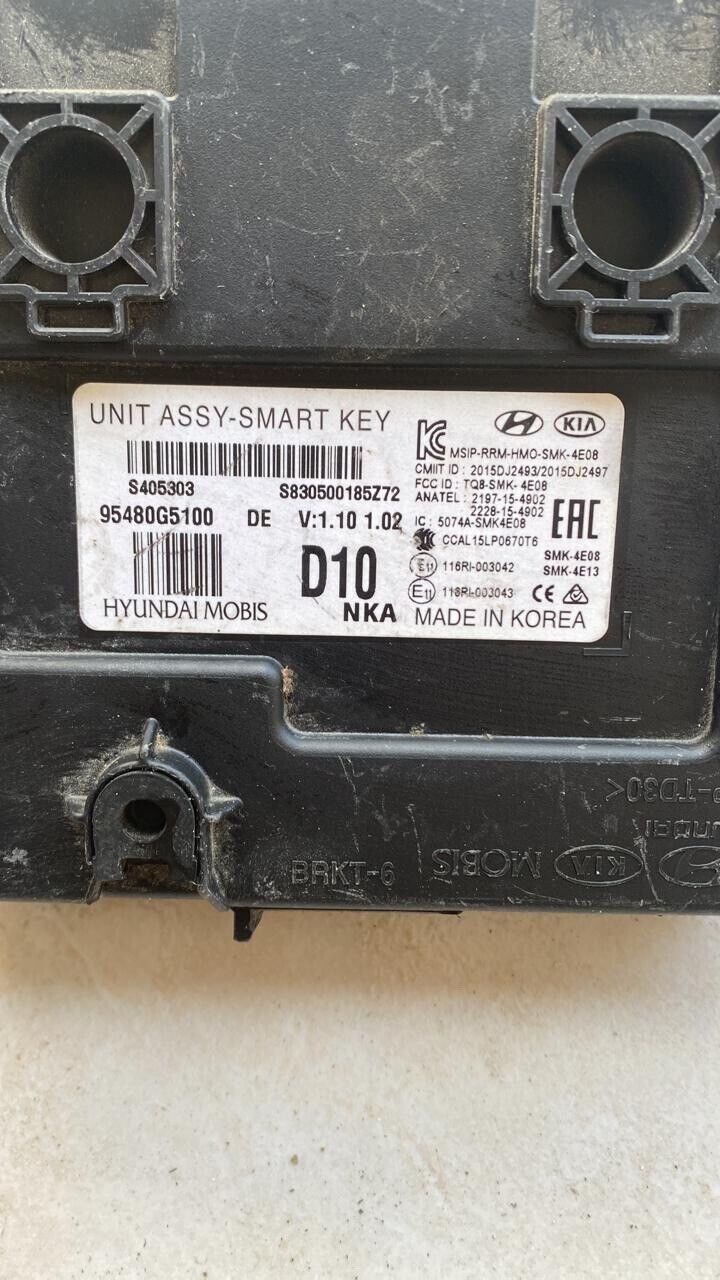 Kia Niro 2018 2020 ASSY smart key unit 95480G5100 D10 NKZ