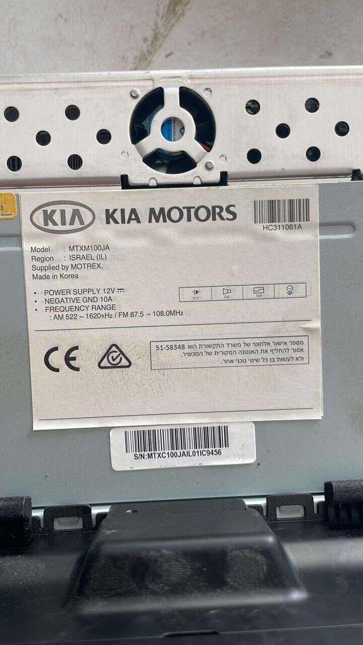 Kia picanto 2018 2021 OEM head unit Radio touchscreen MTXM100JA Original