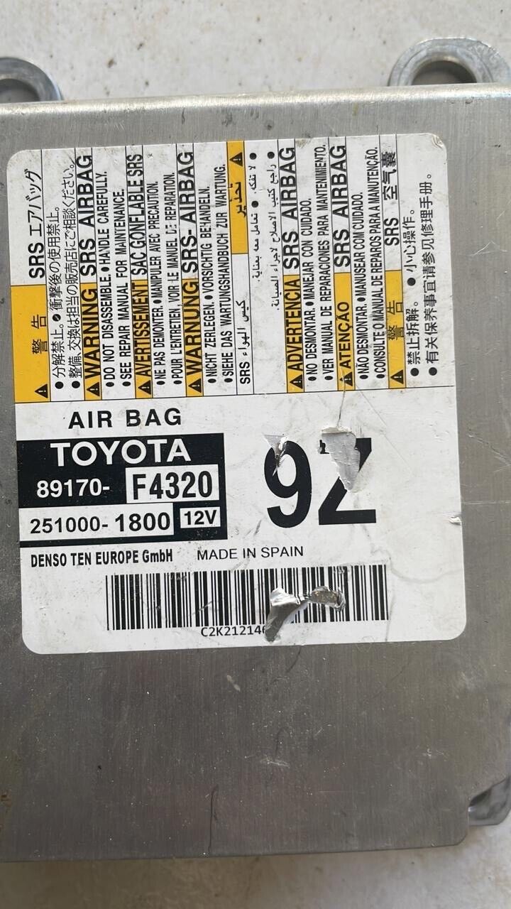 Toyota CHR 2017 2021 OEM Sensor Control Unit 89170F4320