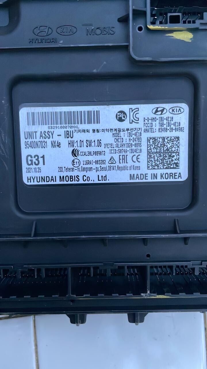 Hyundai Tucson 2021 2023 OEM IBU BCM body control unit 95400N7031 G31