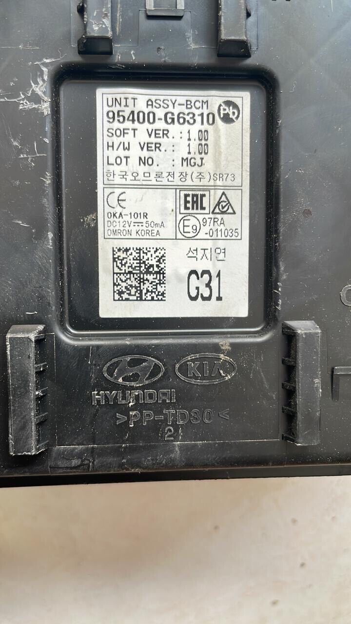 Kia Picanto 2017 2020 OEM BCM body control unit 95400G6310 G31