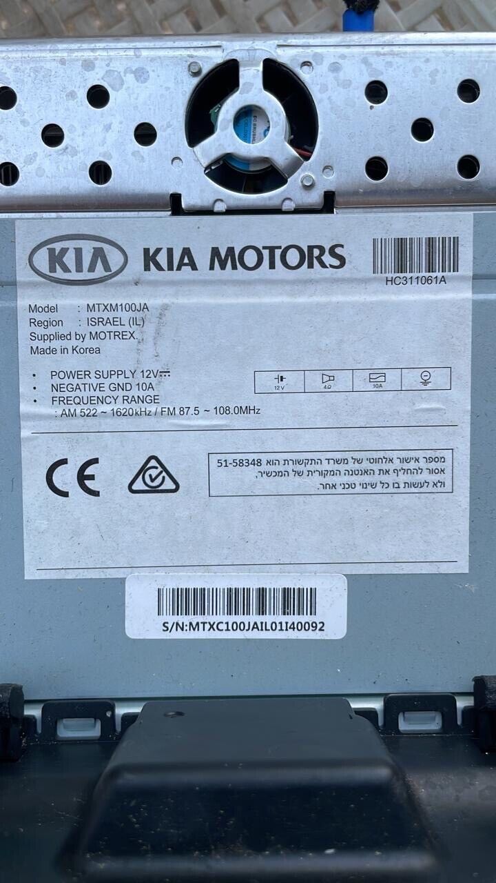 Kia picanto 2018 2021 OEM head unit Radio touchscreen MTXM100JA Original