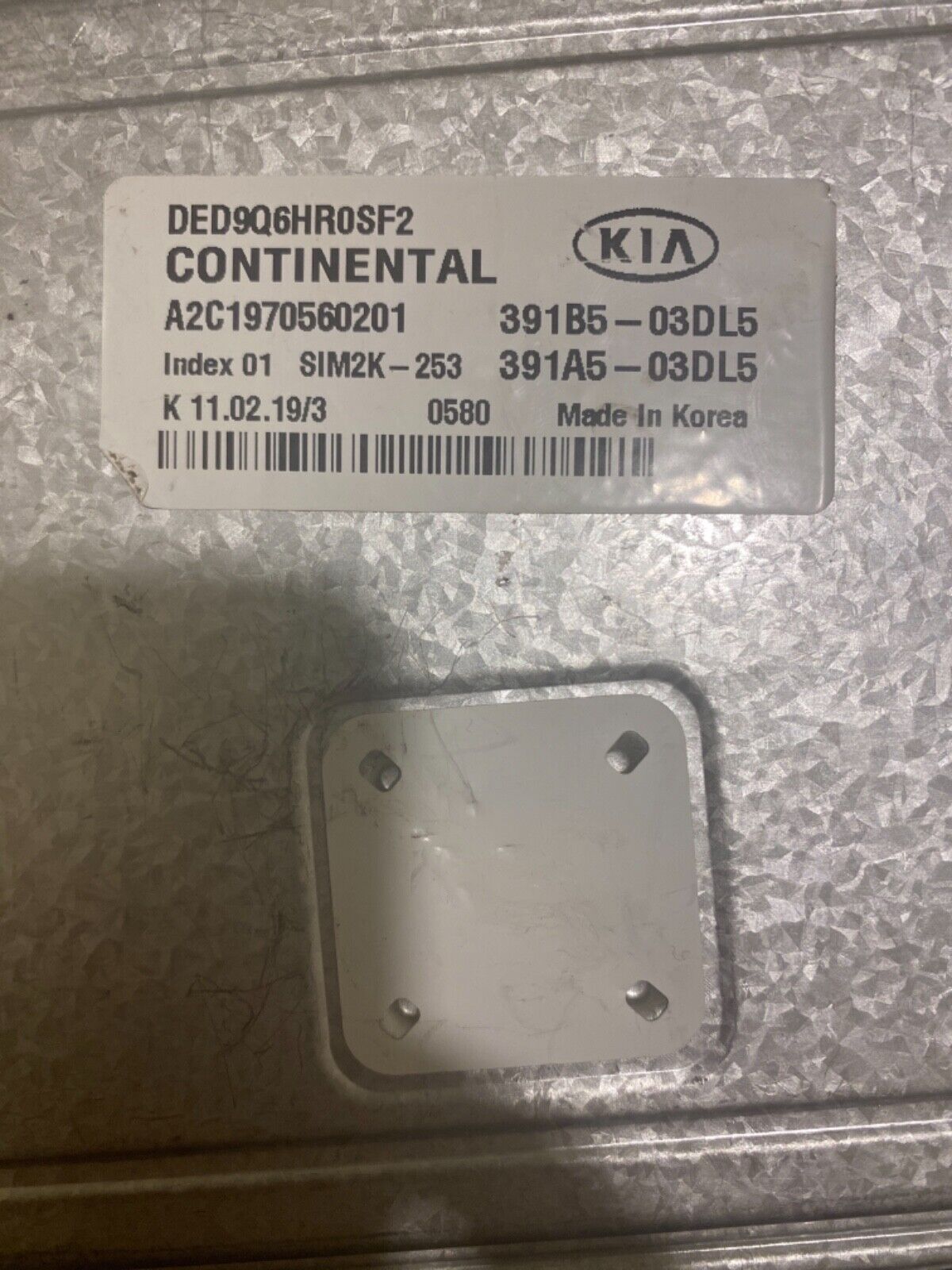 2018 Kia Niro engine Module Control 1.6 GDi Hybrid 391B503DL5 391A5-03DL5