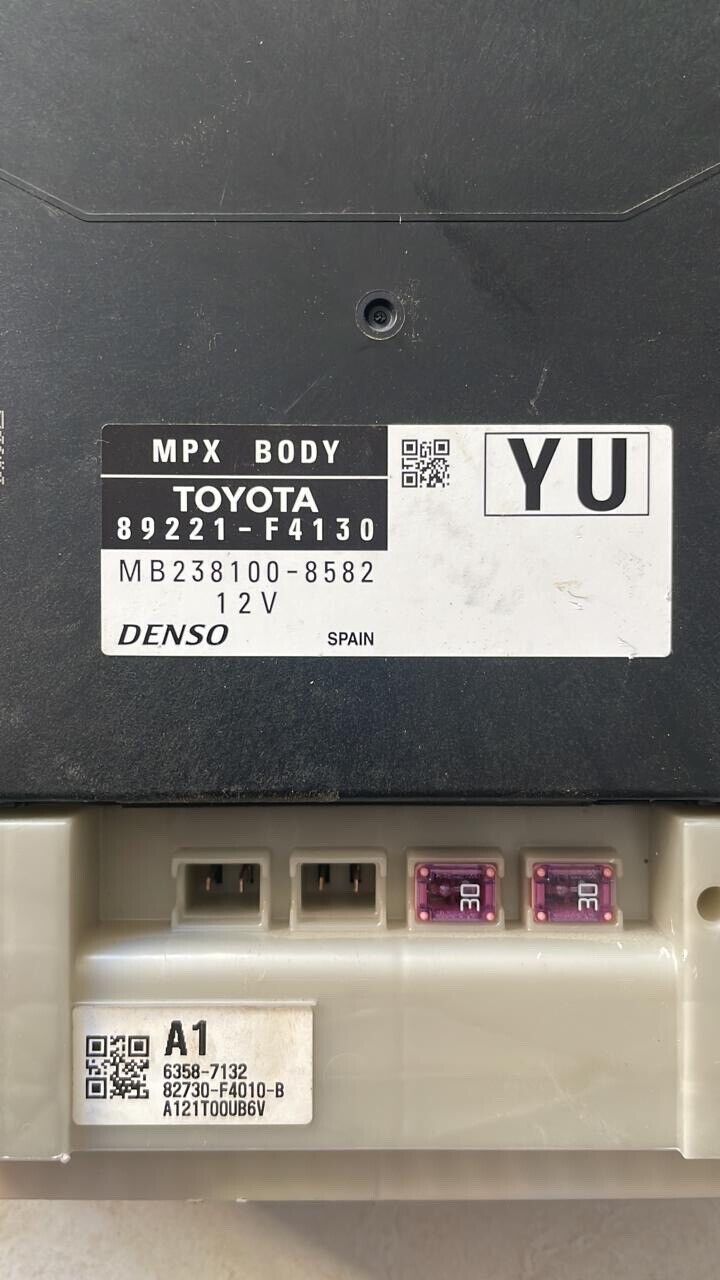 Toyota C-HR 2019 Multiplex Body Control Comfort Module Unit ECU MPX 89221F4130