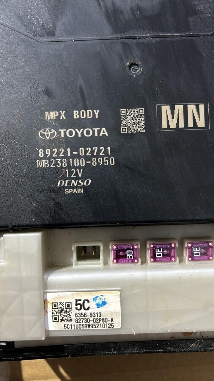 Toyota Corolla 019 2022 Multiplex Body Control Comfort Module Unit 8922102721 MN