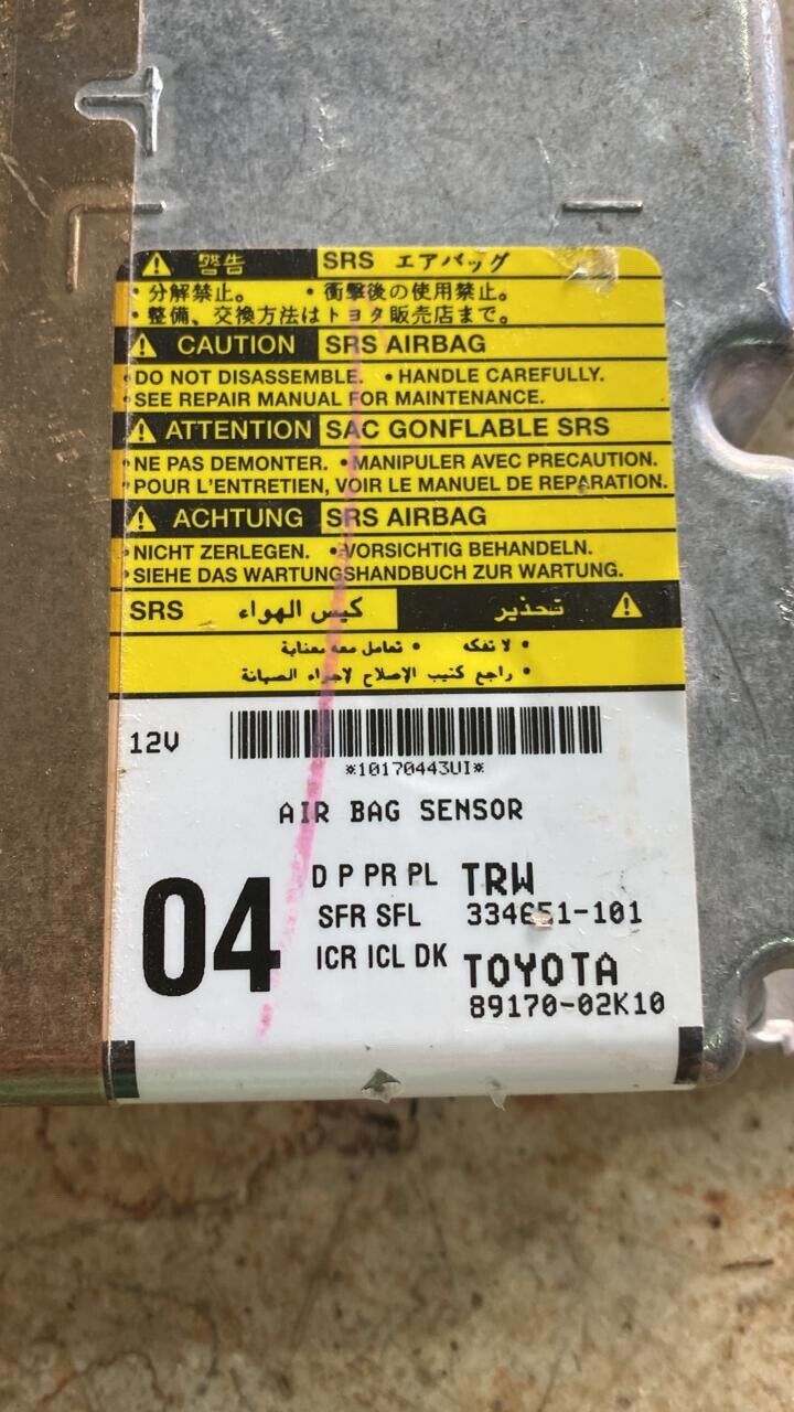 Toyota corolla bag control unit 8917002K10 TRW