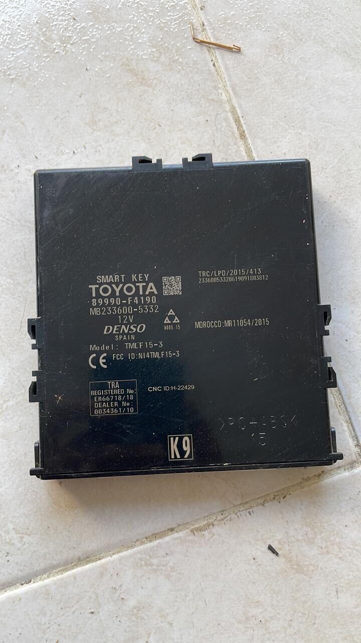 toyota CHR 2017 2020 keyless Smart Control OEM 89990F4190