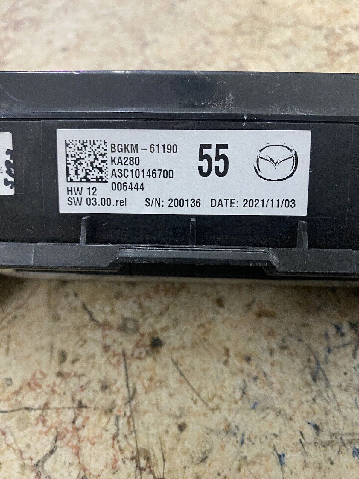 Mazda CX30 2020 2023 AC heating center switch control BDMC61190A BGKM61190