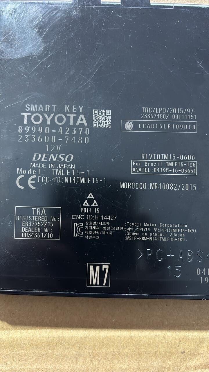 toyota RAV4 2017 2022 keyless Smart Control OEM 8999042370 M7