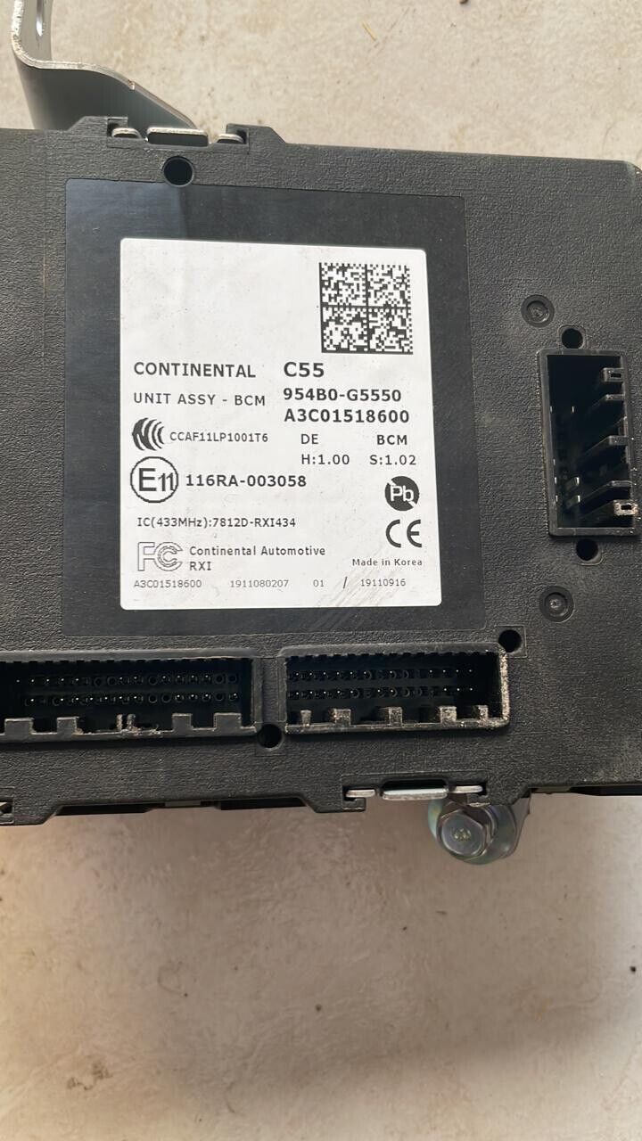 KIA NIRO 2019 2022 OEM BCM body control unit 954C0G5EF0 954B0G5550