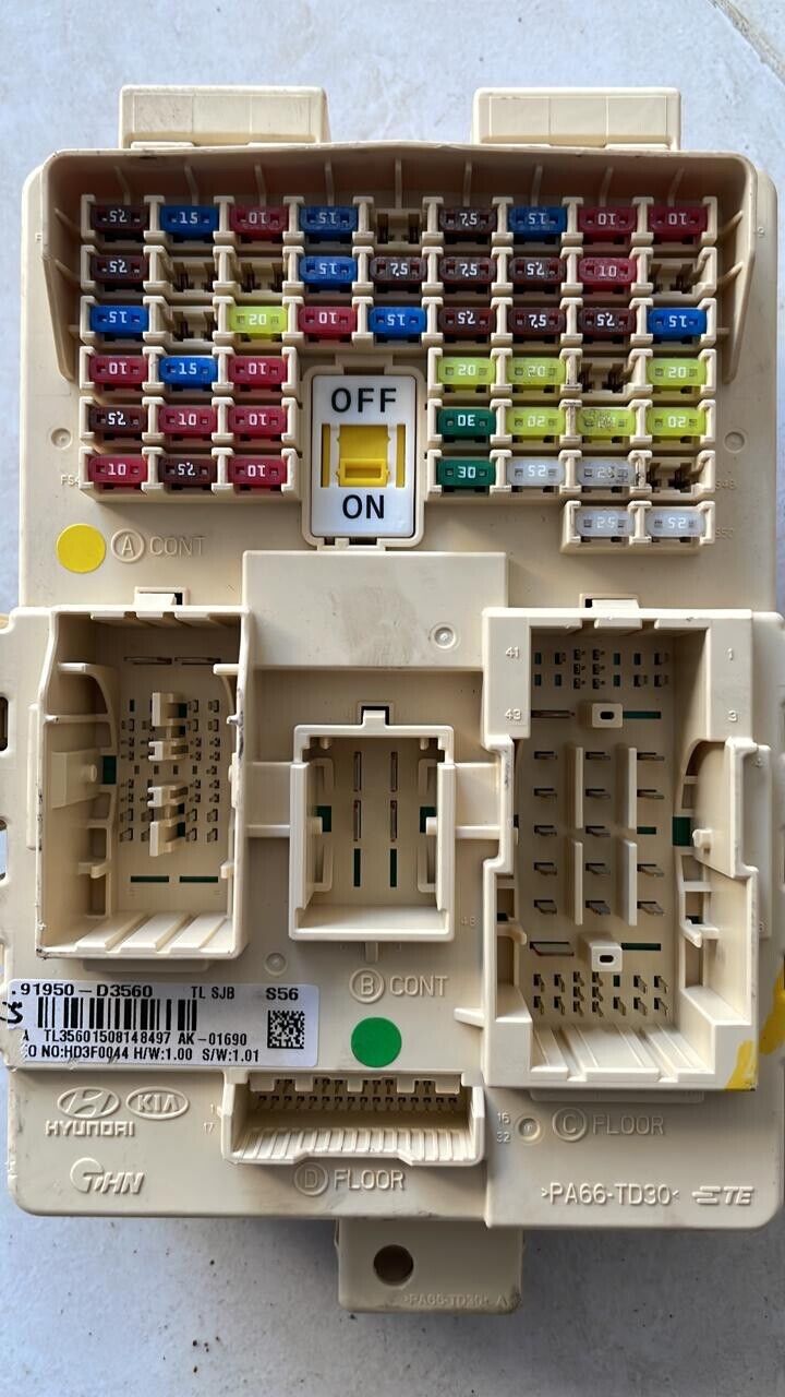 Hyundai Tucson 2016 2019 OEM cabin fuse box 91950D3560