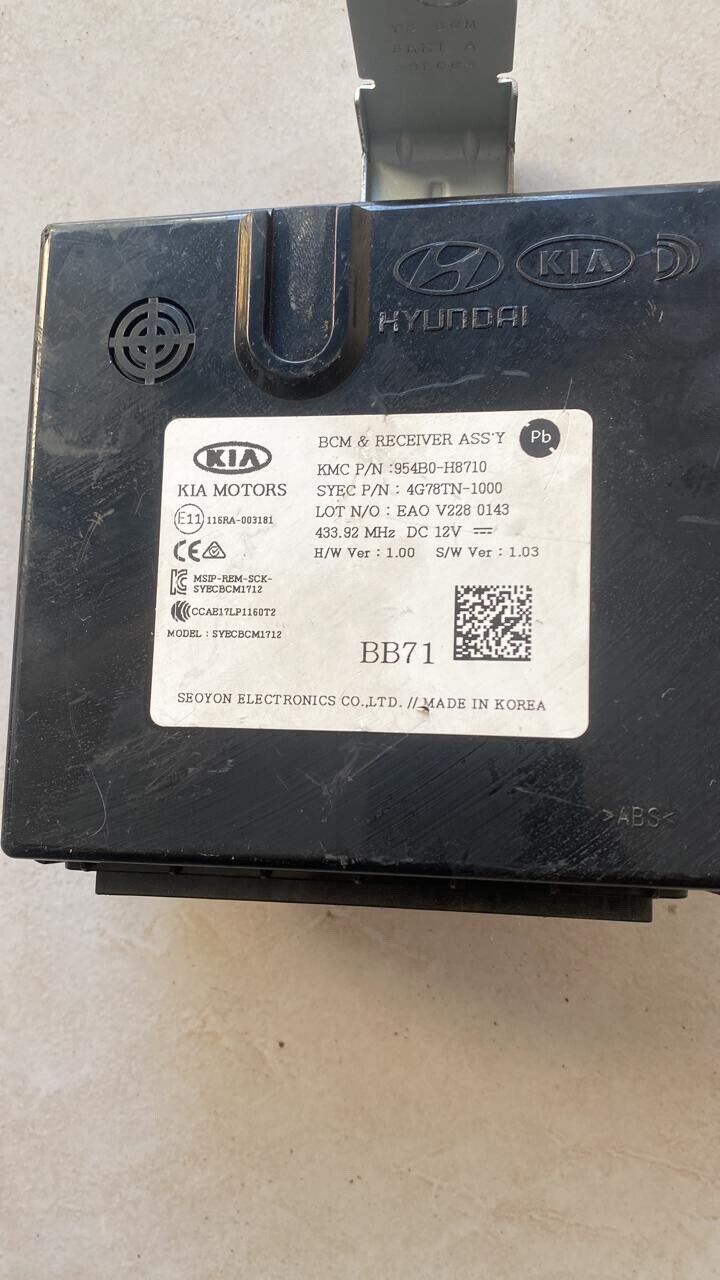 Kia stonic 2019 2022 OEM BCM Body control module 954B0-H8710 BB71