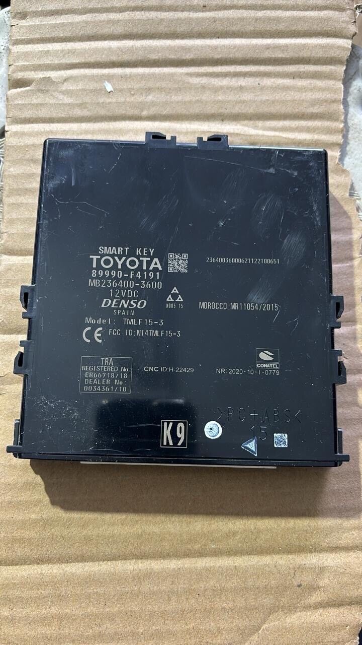 toyota CHR 2017 2022 OEM keyless Smart Control OEM 89990F4191 K9