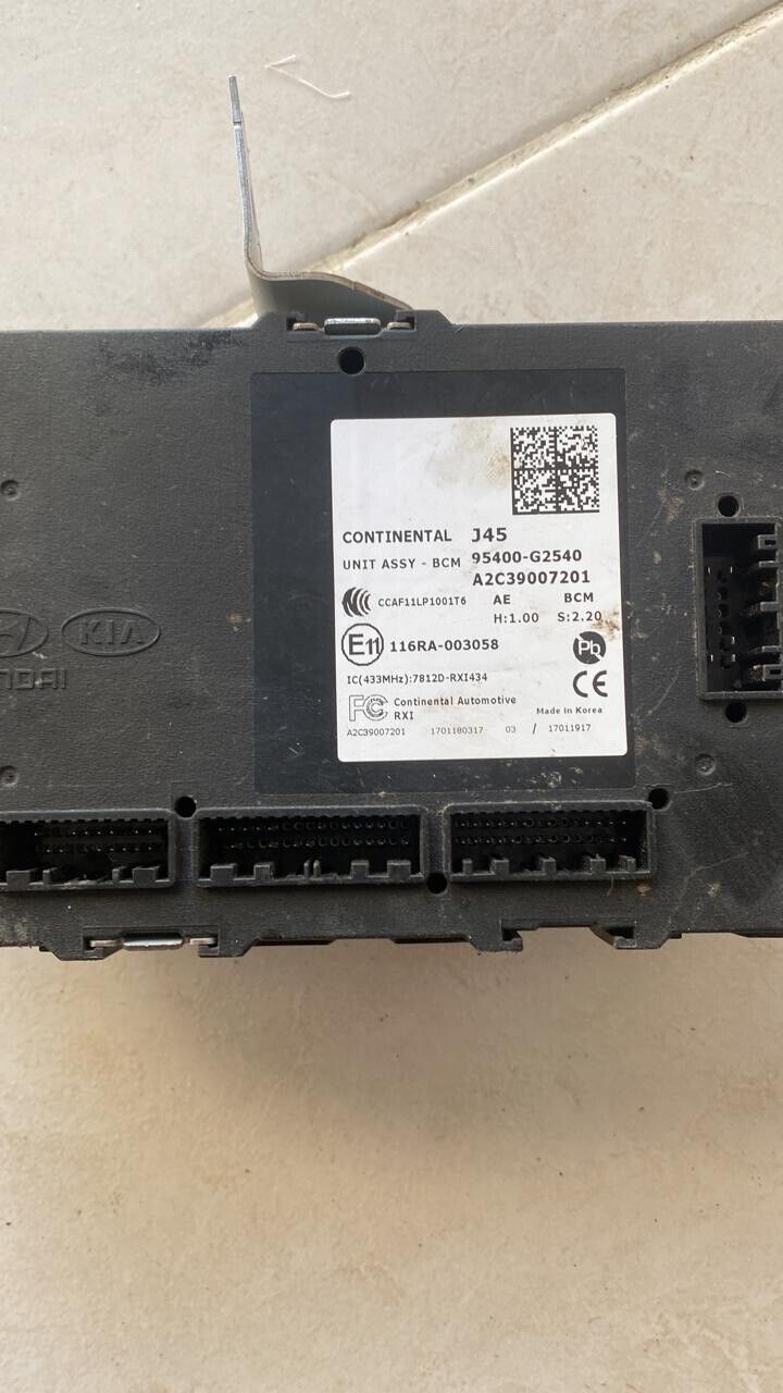 Kia Niro 2018 2021 OEM BCM body control unit 95400G2540 J45