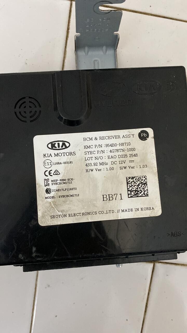 Kia stonic Body control module 954B0H8710 BB71