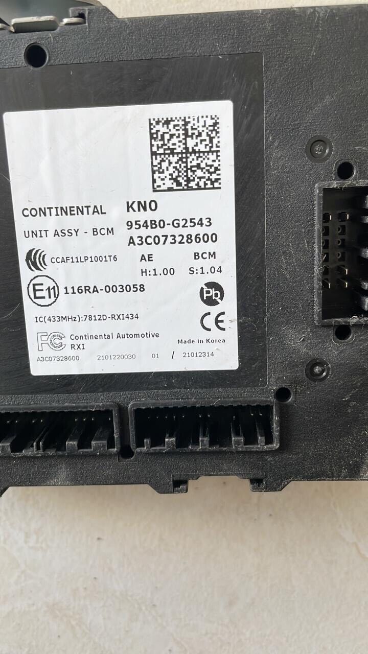 Hyundai Ioniq 2017 2022 OEM BCM Body control unit 954B0G2543 KN0