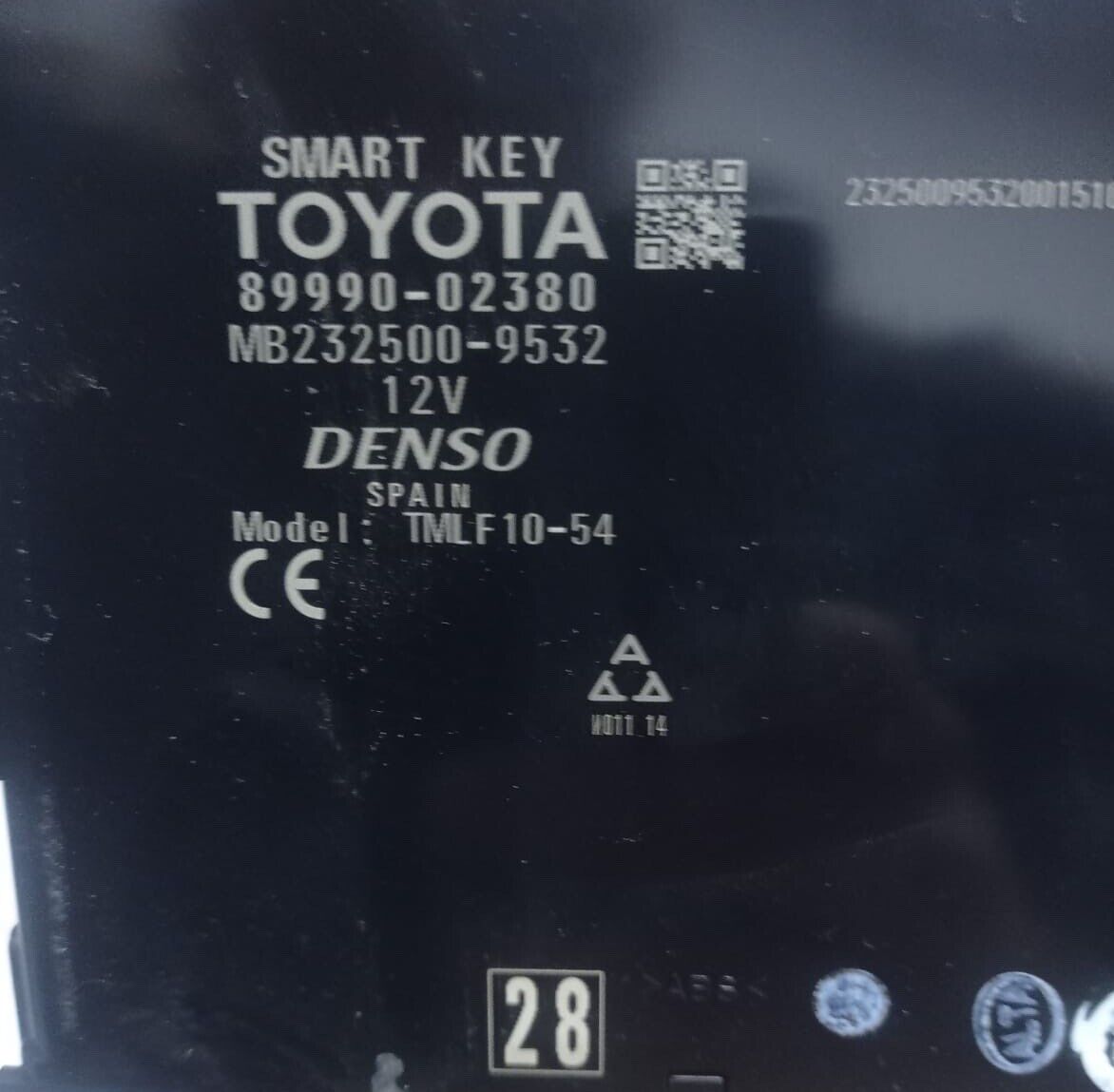 Toyota Auris 2015 2019 OEM Smart key control unit 8999002380