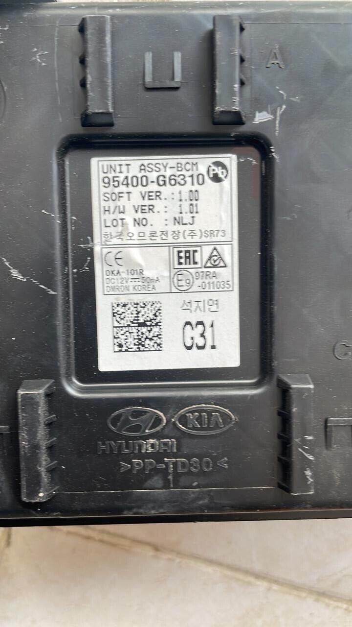 Kia Picanto 2017 2020 OEM BCM body control unit 95400G6310 G31