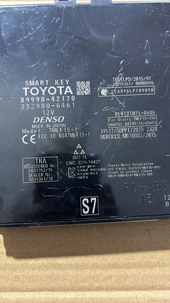 Toyota RAV4 2018 2022 OEM Smart key control unit 8999042170 S7